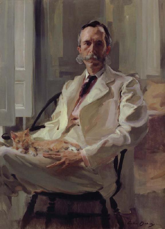 Cecilia Beaux Man with the Cat France oil painting art